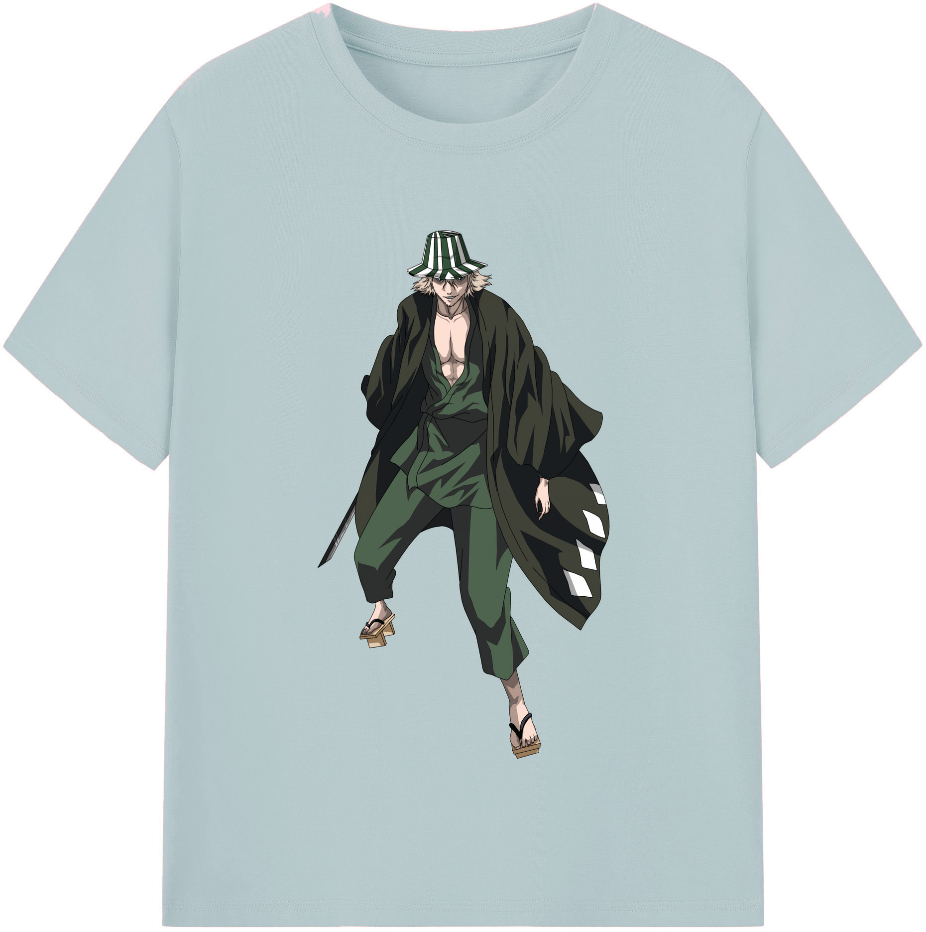 （画像用） "ブリーチ 浦原 喜助（うらはら きすけ） BLEACH Urahara Kisuke " 綿100％半袖Tシャツ（フロントプリント）